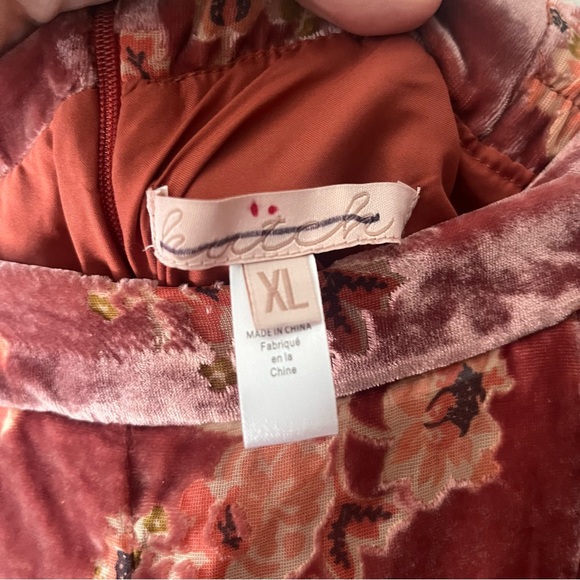 NEW Anthropologie x Hutch Floral Burnout Velvet Wide Leg Pants size XL - Picture 12 of 12